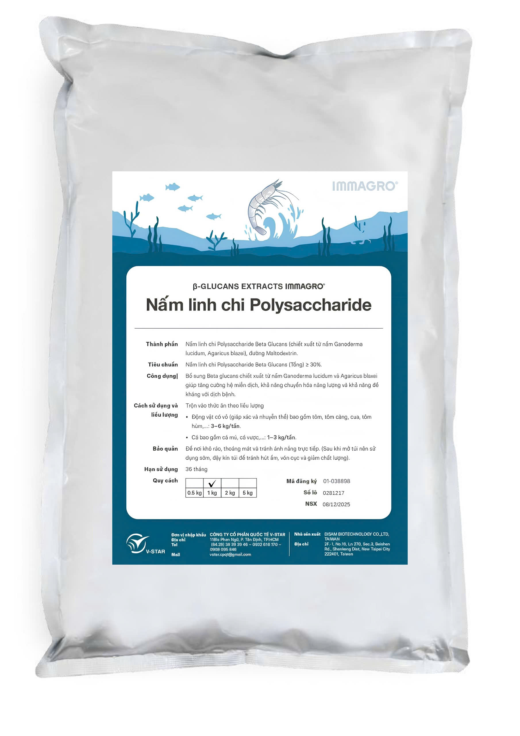 β-GLUCANS EXTRACTS - IMMAGRO® (Nấm linh chi Polysaccharide)